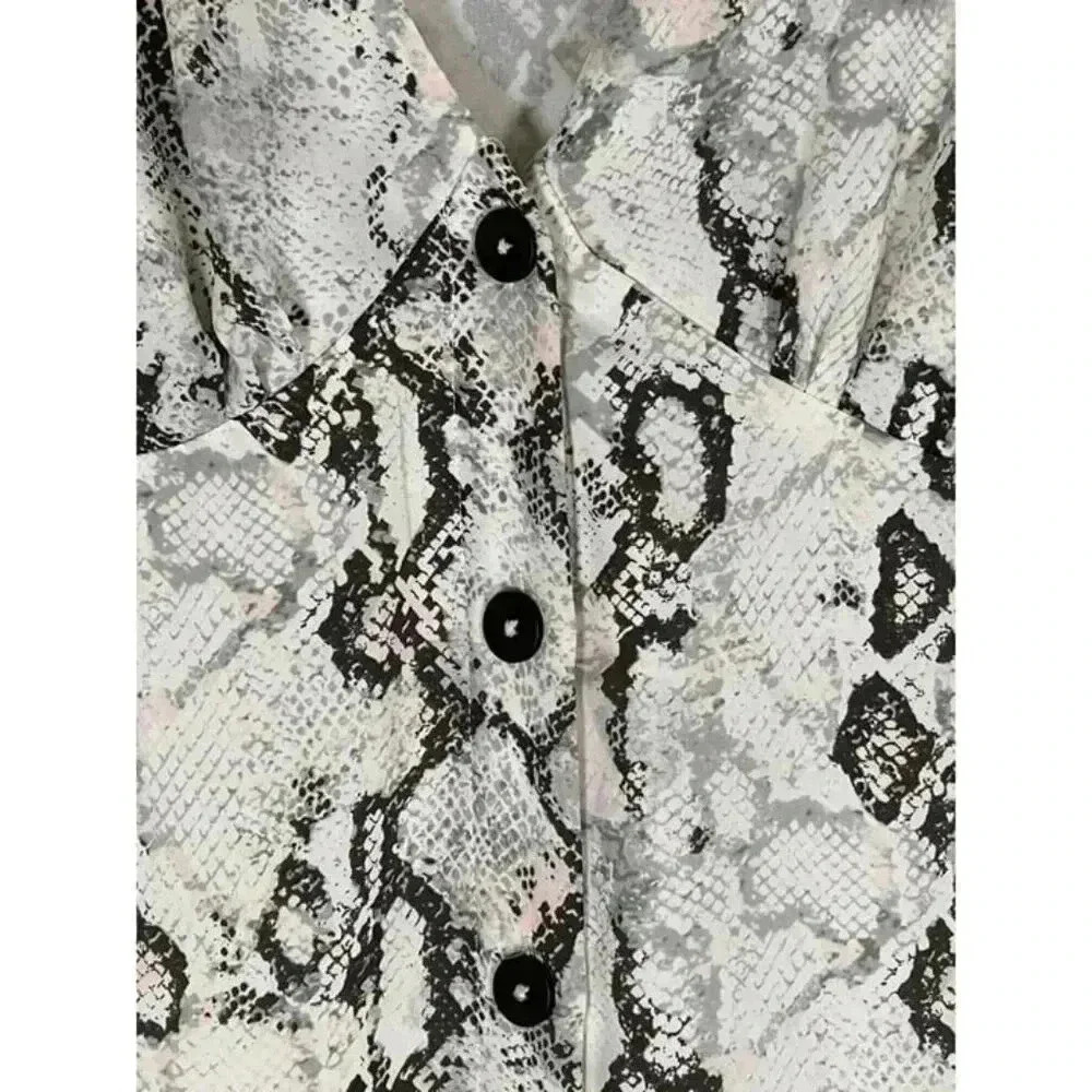 Laundry By Shelli Segal Python Print Button Front… - image 5
